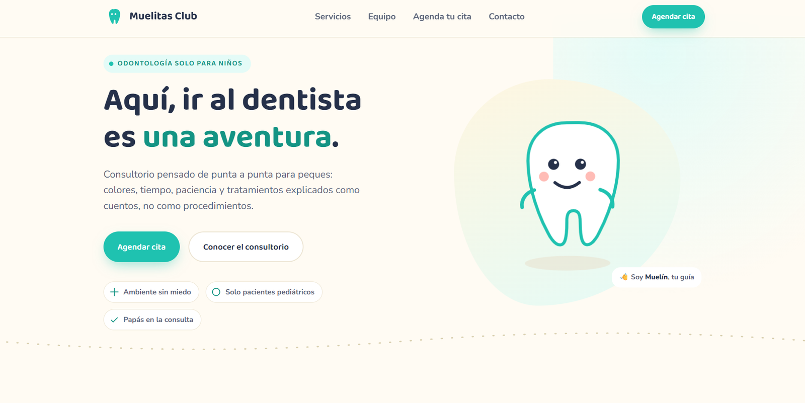 Vista previa del sitio para Consultorio Dental Infantil